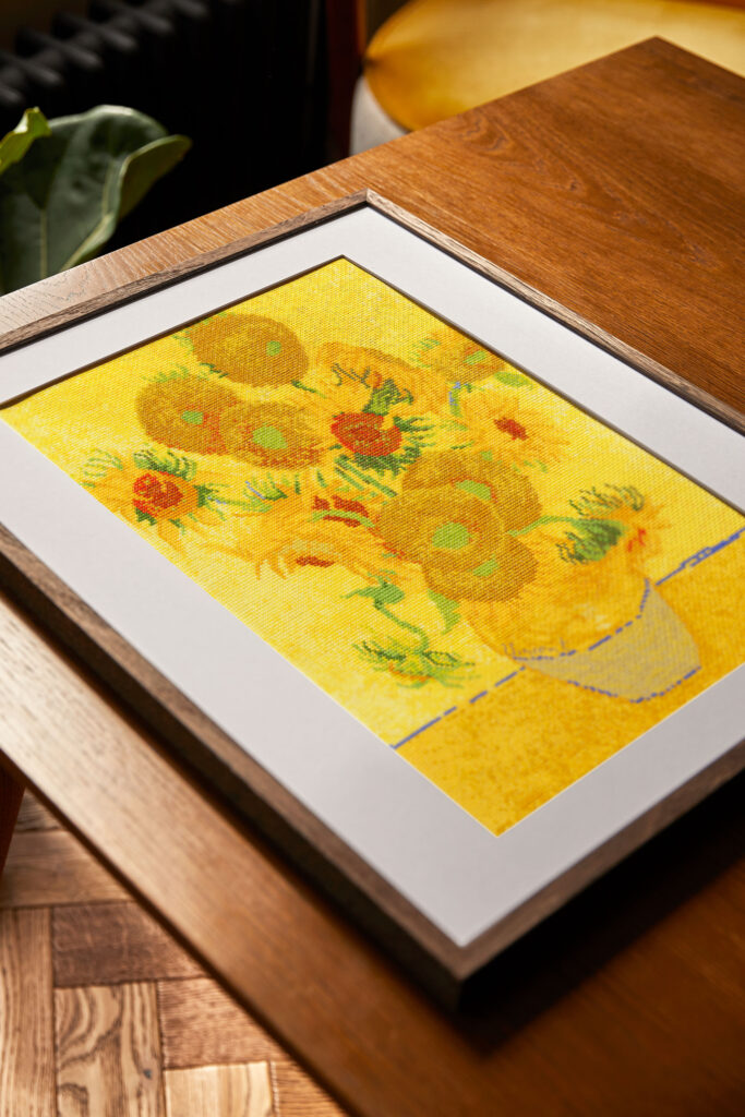 Les tournesols de Van Gogh, version point de croix